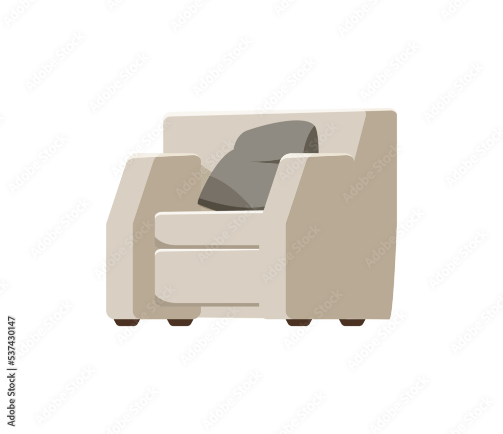 Cosy armchair in flat cartoon style vector eps10 Cosy armchair in flat cartoon style vector eps10