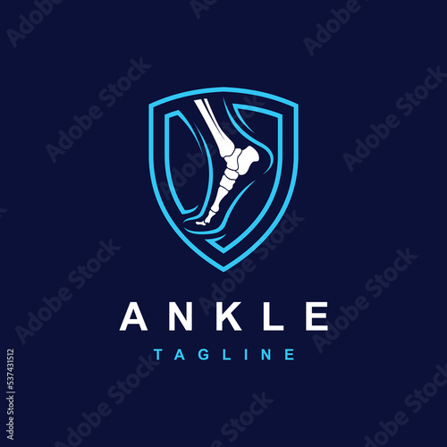 Ankle logo design with shield concept
