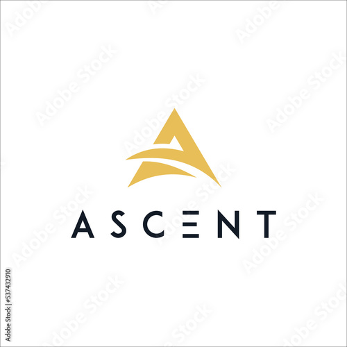 initials A logo Ascent vector