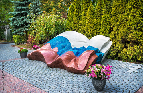 President Yeltsin Boris Nikolaevich, grave, Novodevichy Cemetery, Moscow photo