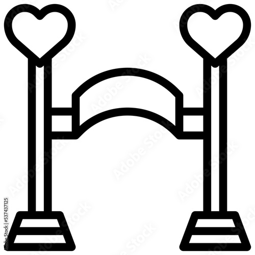 Wedding_ribpon line icon,linear,outline,graphic,illustration