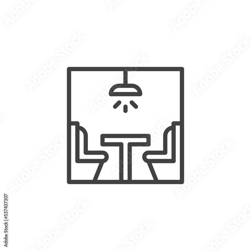 Coworking space line icon