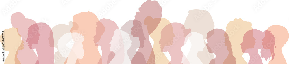 Women of different ethnicities stand side by side together.	