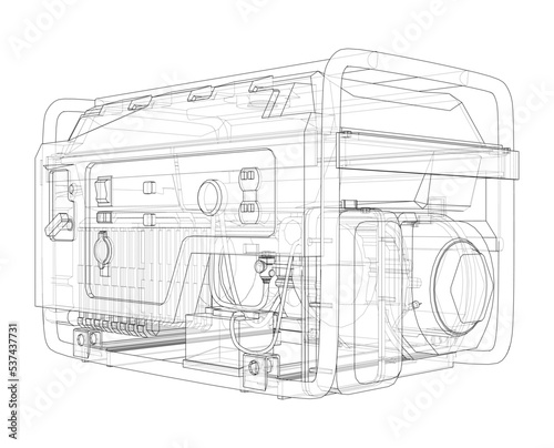 Portable Electro Generator. Vector