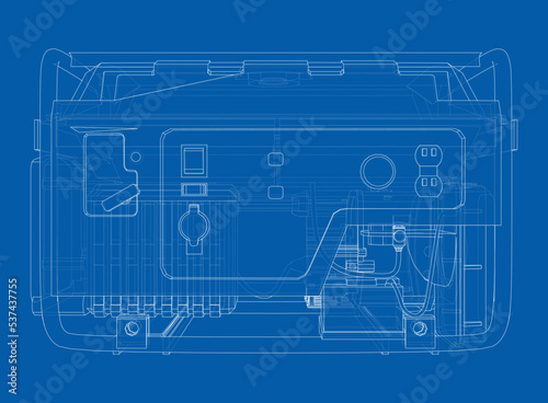 Portable Electro Generator. Vector