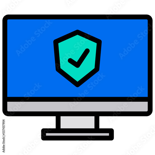 Computer line icon