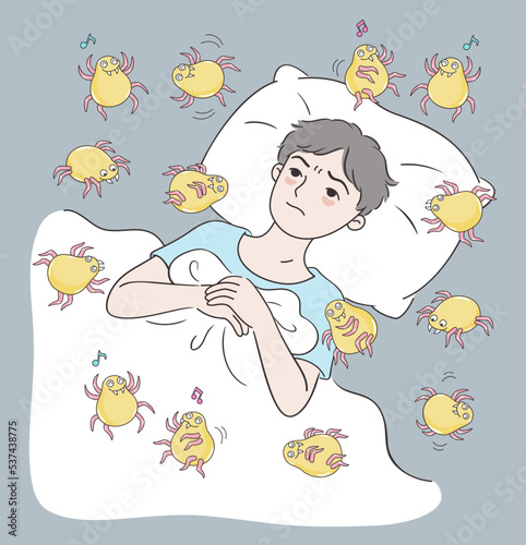 Boy suffers from insomnia due to mites