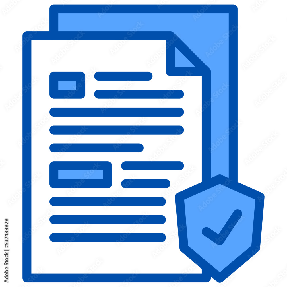 Policy blue line icon Policy blue line icon