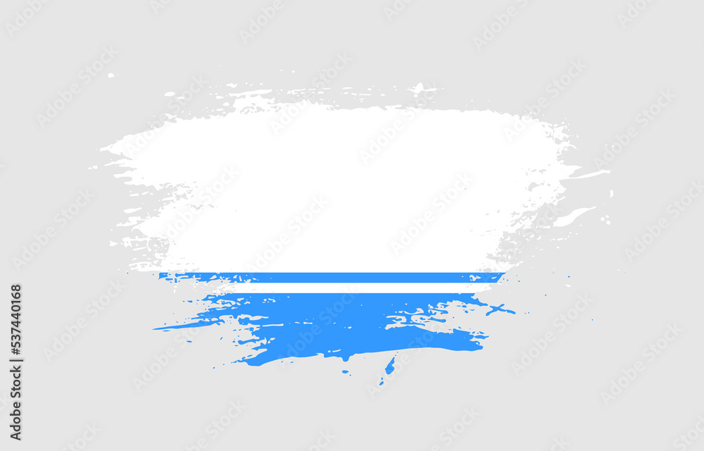 Grunge brush stroke with the national flag of Altai Republic on a white isolated background Grunge brush stroke with the national flag of Altai Republic on a white isolated background