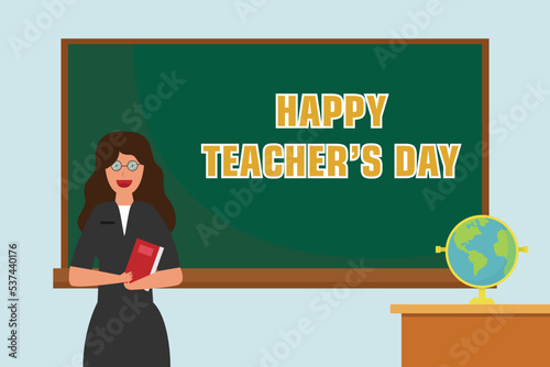 back to school concept and happy teacher's day