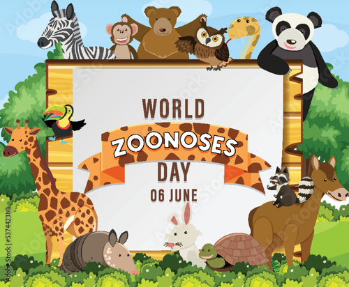 World zoonoses day poster design