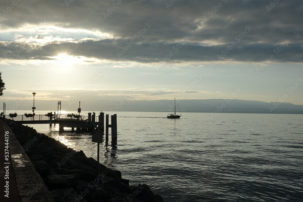Obraz premium Genfer See bei Evian-les-Bains