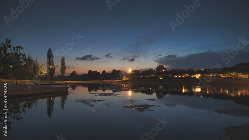 Fototapeta Naklejka Na Ścianę i Meble -  the Square on the Water in Rimini at night