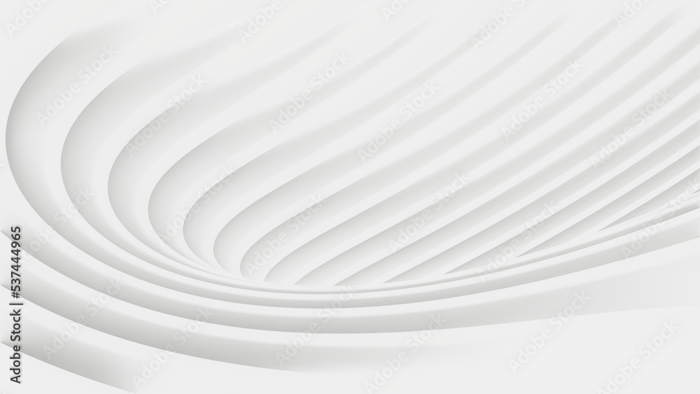 Fototapeta premium 3d Illustration abstract Technology Wallpaper. White Tunnel Background.