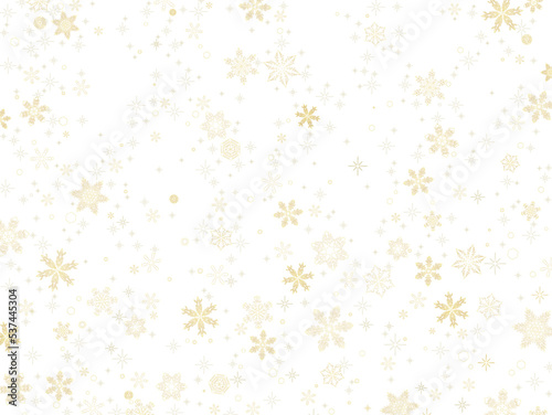 Wallpaper Mural 雪の結晶の線画壁紙①金 Torontodigital.ca