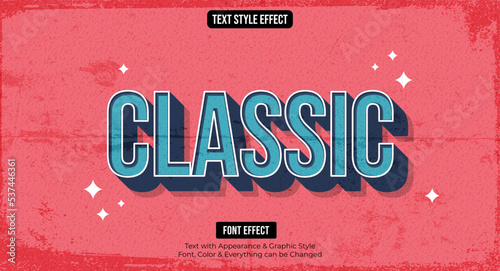 Vintage Editable Text effect Premium Vector