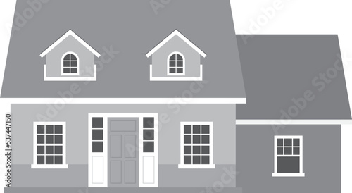 Cape cod house vector illustration