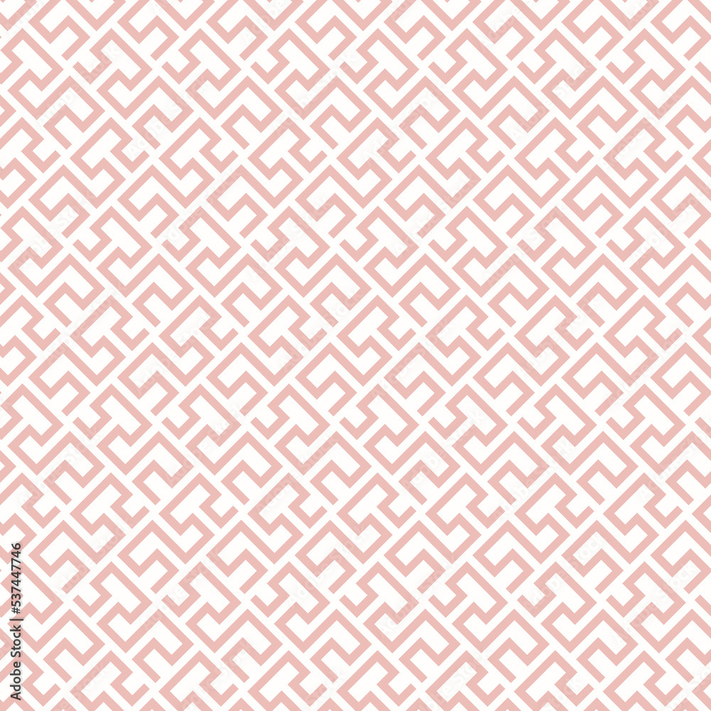 Seamless background for your designs. Modern ornament. Geometric abstract pink and white pattern