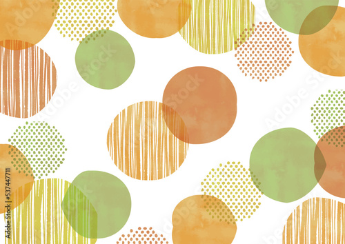 秋のイメージの水彩風手書きの抽象的な背景デザイン