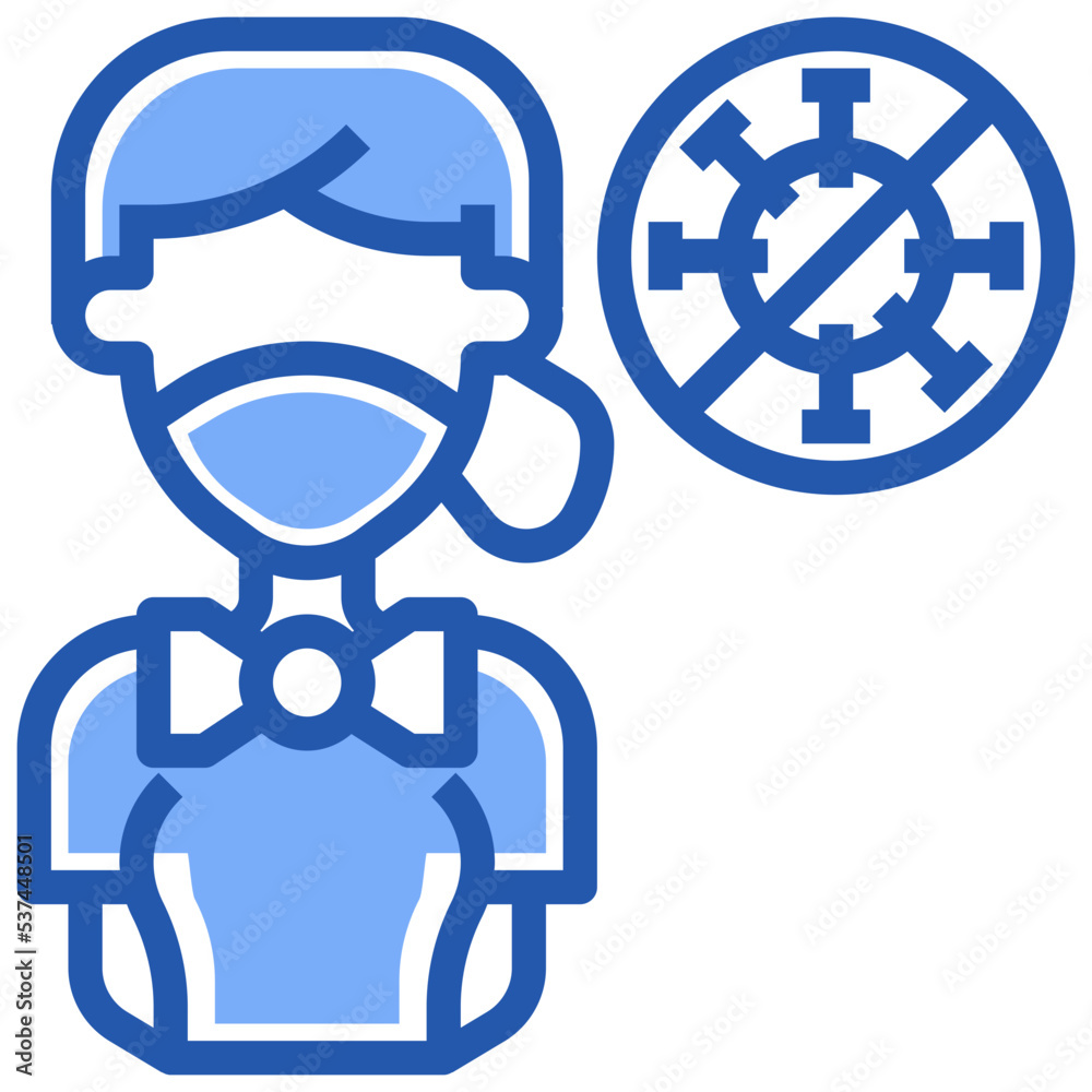People with Mask_female employee line icon,linear,outline,graphic,illustration People with Mask_female employee line icon,linear,outline,graphic,illustration