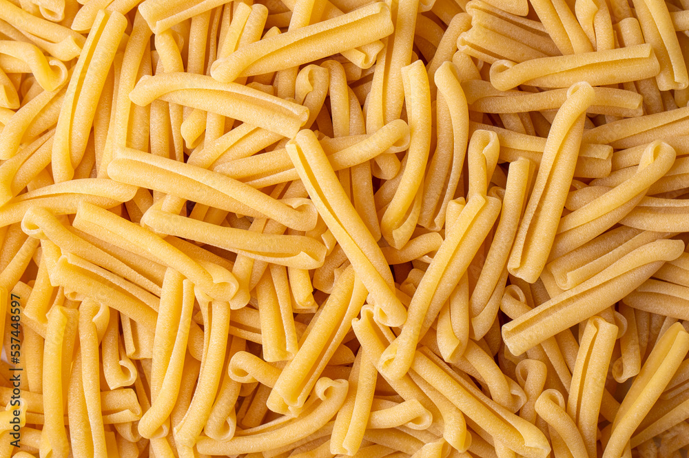 Classic casarecce pasta isolated on a white background Classic casarecce pasta isolated on a white background