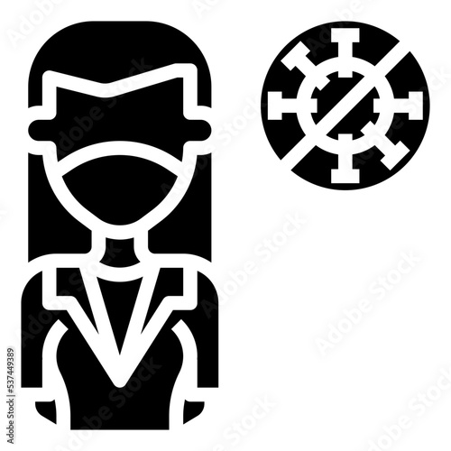 People with Mask_female doctor line icon,linear,outline,graphic,illustration