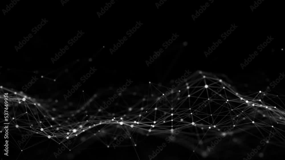 Futuristic dynamic wave. Flow digital structure. Secure cybersecurity data connection. Cyber technology background. 3D rendering.	