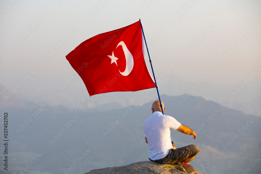 The Turkish flag is the national and official flag of the Republic of