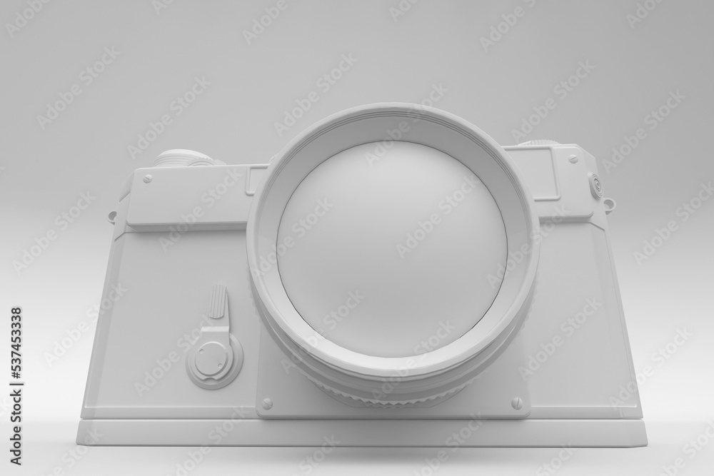 film camera. 3D illustration of a camera on a white background. film camera. 3D illustration of a camera on a white background.