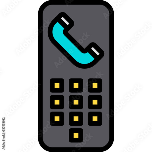 Number pad line icon