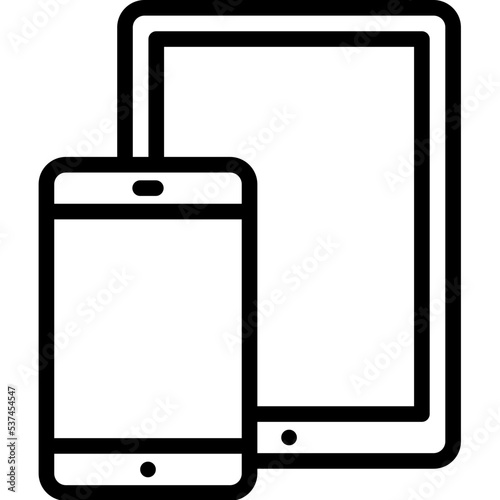 Smartphone tablet line icon