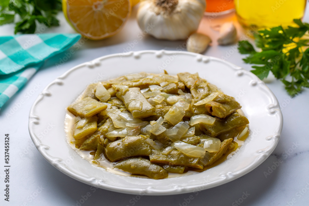 Plate of pickle roasting (tursu kavurma) in the Black Sea region of Turkey. Plate of pickle roasting (tursu kavurma) in the Black Sea region of Turkey.