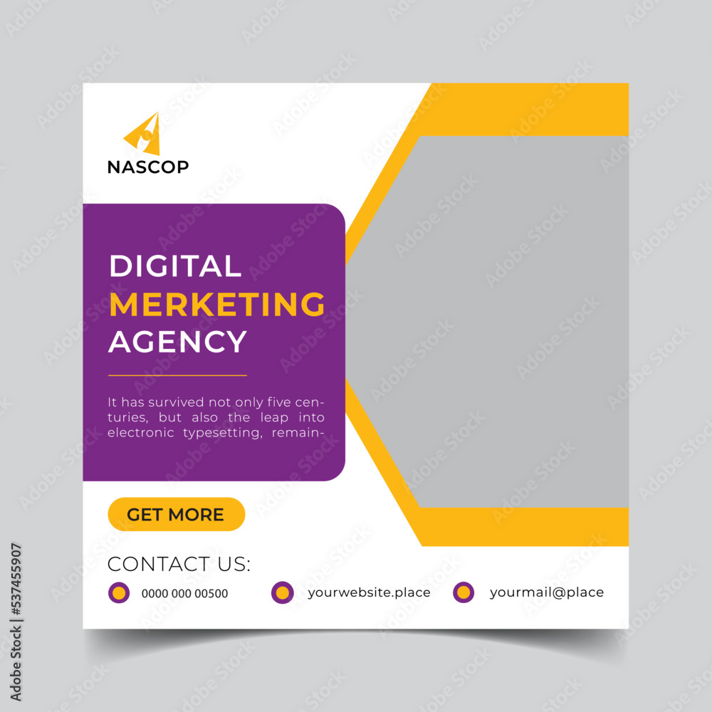 Digital business marketing social media post template. Digital business marketing social media post template.