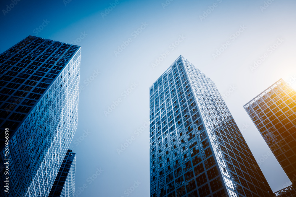 low angle view of skyscrapers in city of China