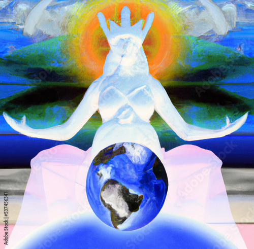 earth globe in space