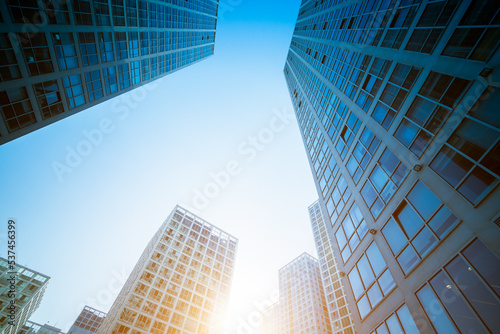 low angle view of skyscrapers in city of China