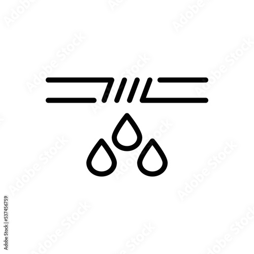Black line icon for dash