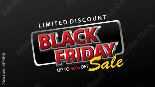 Black Friday Sale banner. Modern design with typography.