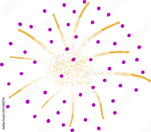 Beautiful bursting firework.