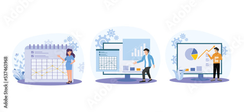 Flat Bundle Business Design Illustration
