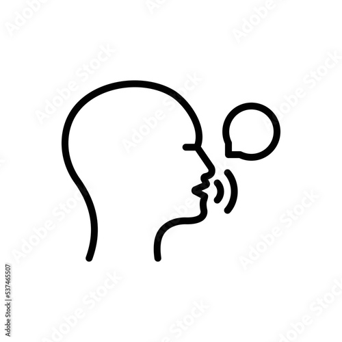 Black line icon for blah