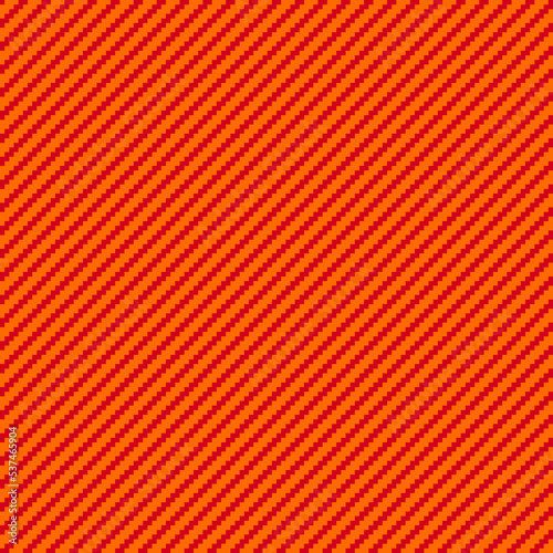 Autumn Plaid seamless patten. Vector red and orange striped textile textured background. Warm fabric diagonal pinstripe print. Fall ribbed plaid texture for fashion, print design, decoration