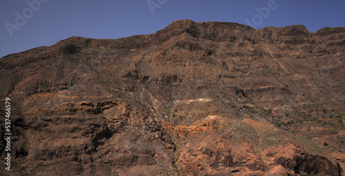 Gran Canaria, landscape around La Fortaleza de Ansite cave complex in Tirajana valley