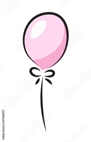 Różowy balon ilustracja