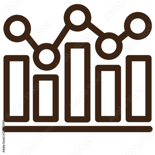 chart analytics outline icon