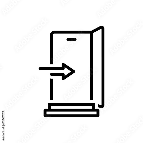 Black line icon for enters