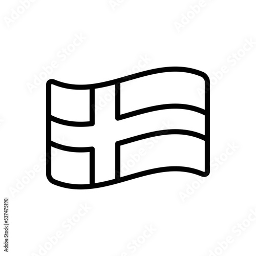 Black line icon for finland
