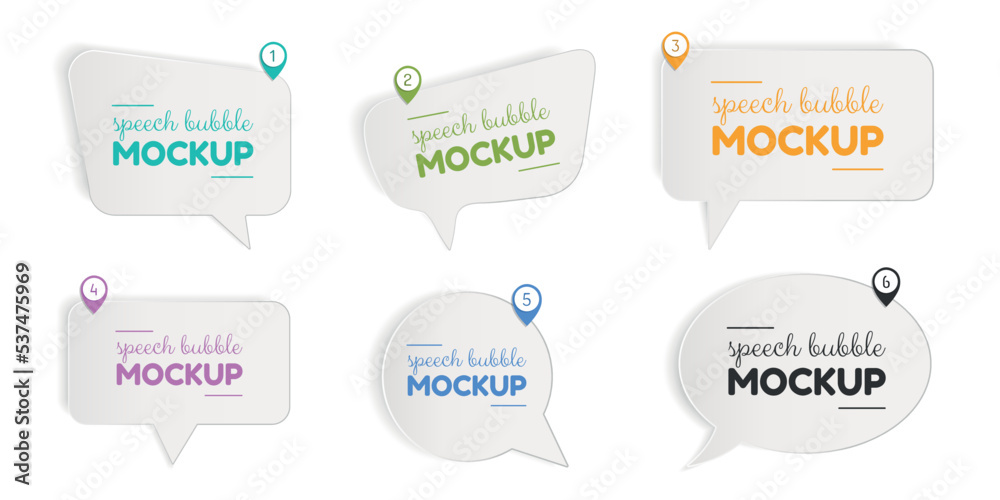 Speech Bubble Set - Different Vector Illustrations Isolated On White Background