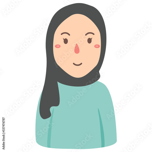 Canvas Print Cute muslim woman hijab
