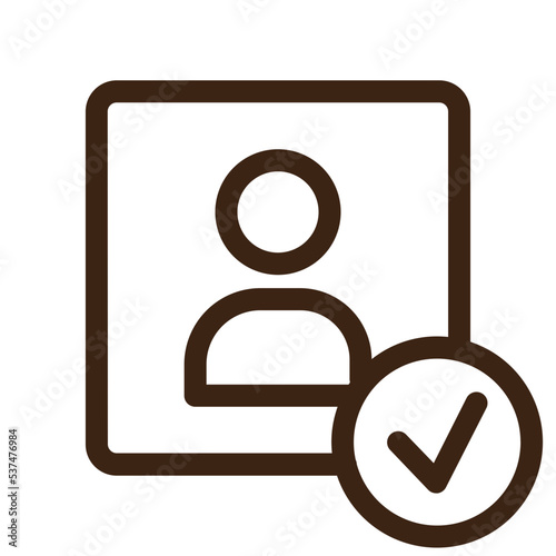approved checkmark official outline icon